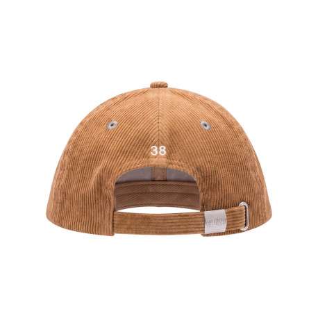 Casquette ajustable en velours de coton côtelé camel à fermeture strapback - Image 2