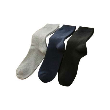 Lot de 3 paires de chaussettes unies en coton mélangé taille haute - Image 2