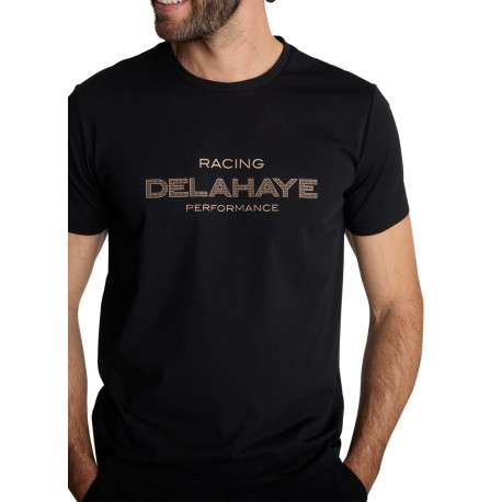 T-shirt à col rond en coton mélangé noir orné d'un imprimé logotypé - Image 2