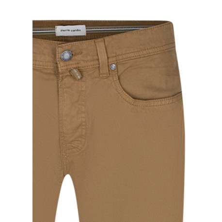 Pantalon en coton mélangé flanelle moutarde doté d'une coupe droite - Image 3
