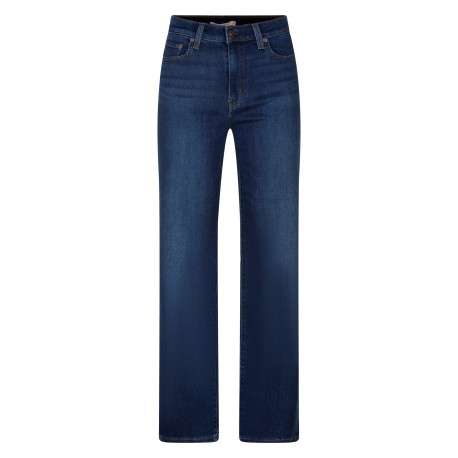 Jean droit taille haute Levi's 723 High-Rise Straight à délavage nuancé de blanc