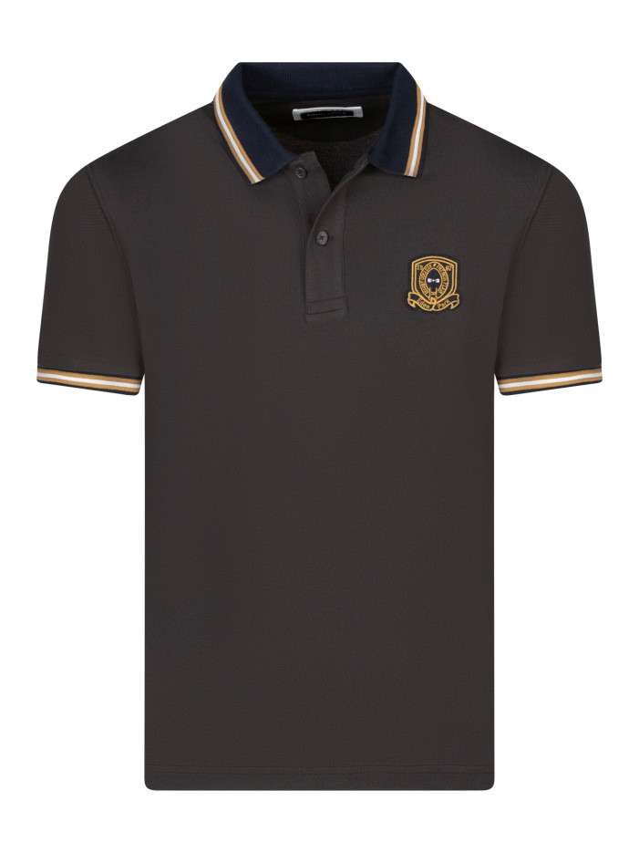 Polo en coton marron pourvu...