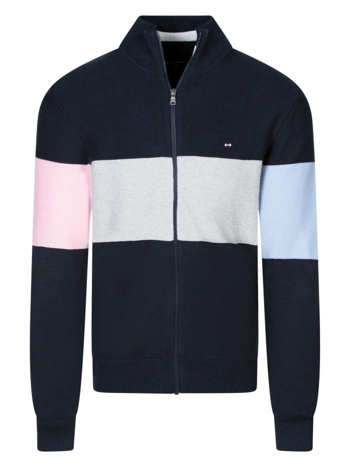 Gilet en coton bleu marine...