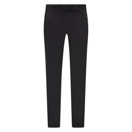 Pantalon chino en coton gris pourvu d'une coupe ajustée et 5 poches - Image 2