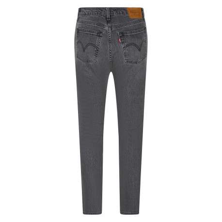 Jean Wedgie Slim gris délavé en coton pourvu d'une taille haute - Image 2
