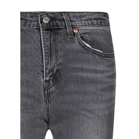 Jean Wedgie Slim gris délavé en coton pourvu d'une taille haute - Image 3