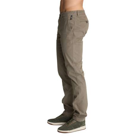 Pantalon chino à coupe droite en coton vert d'eau pourvu de quatre poches - Image 3