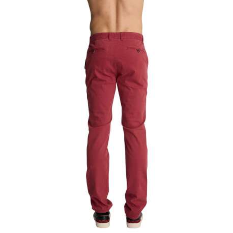 Pantalon chino brique à coupe droite en coton pourvu de quatre poches - Image 2