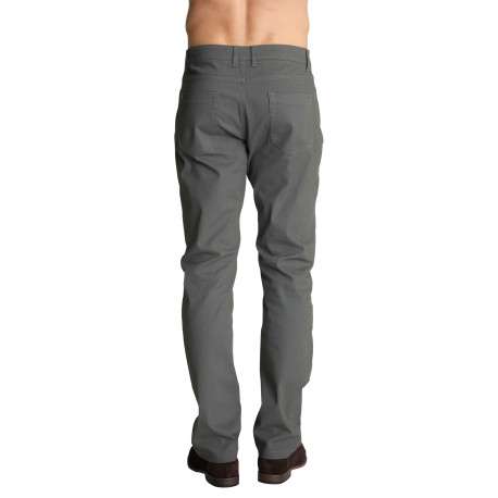 Pantalon à cinq poches doté d'une coupe ajustée à micro-motif gris - Image 2