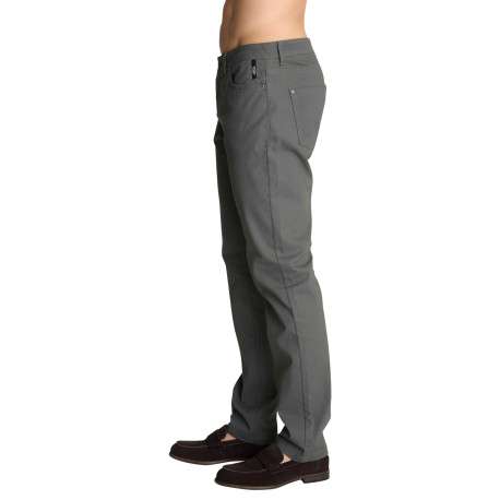 Pantalon à cinq poches doté d'une coupe ajustée à micro-motif gris - Image 3