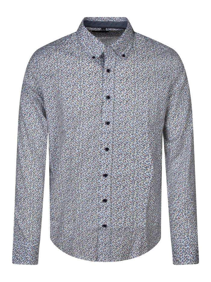 Chemise à motifs en coton...