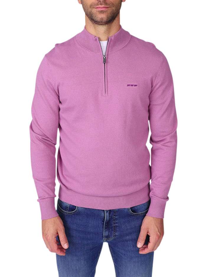 Pull en coton mauve à coupe...