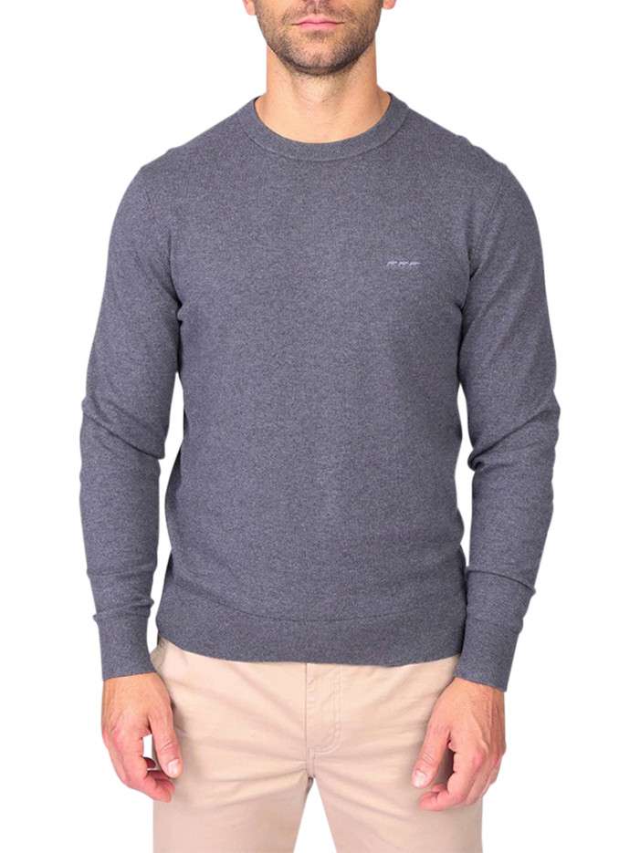 Pull en coton gris à coupe...