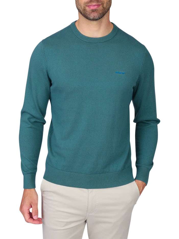 Pull en coton bleu à coupe...