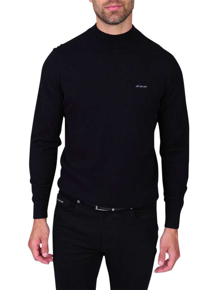 Pull en coton noir à coupe...