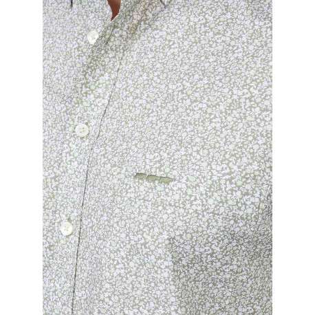 Chemise en coton biologique kaki à motifs pourvue d'une coupe droite - Image 3