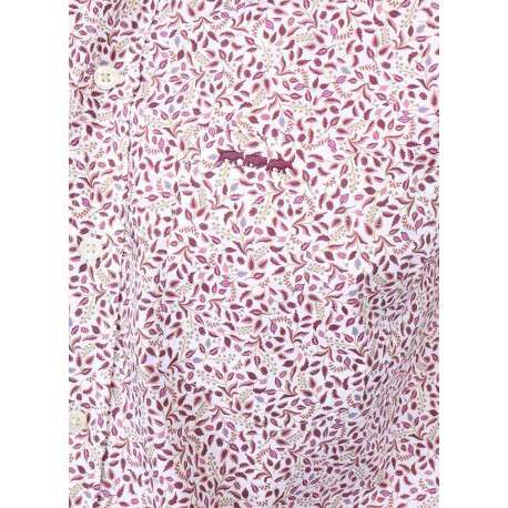 Chemise en coton biologique rose à motifs pourvue d'une coupe droite - Image 3