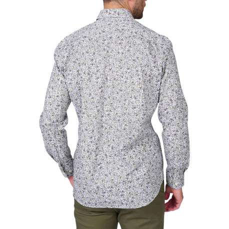 Chemise en coton biologique verte pourvue d'une coupe droite - Image 2