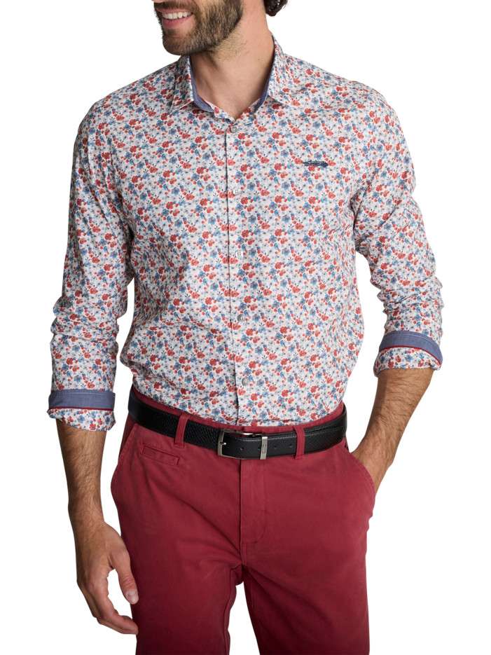 Chemise blanche à imprimé...