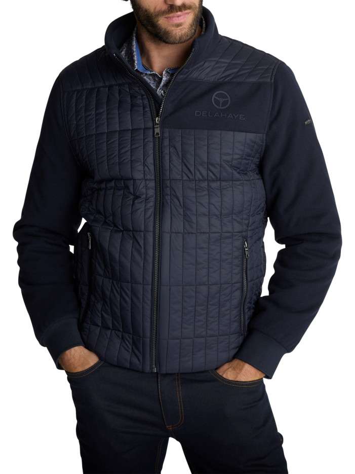 Blouson bi-matière zippée...
