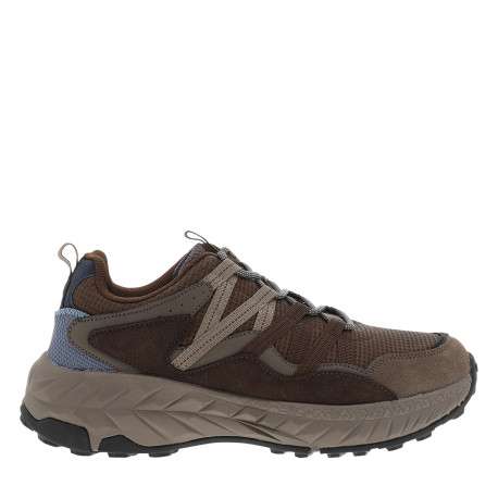 Baskets running Dom marron à talon plat pourvues de lacets ronds