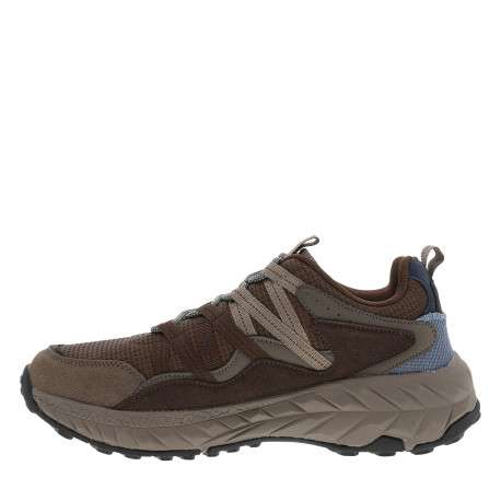Baskets running Dom marron à talon plat pourvues de lacets ronds - Image 3