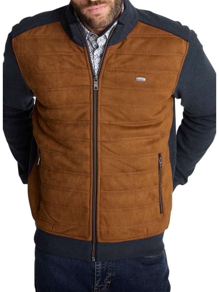 Veste bimatière zippée...