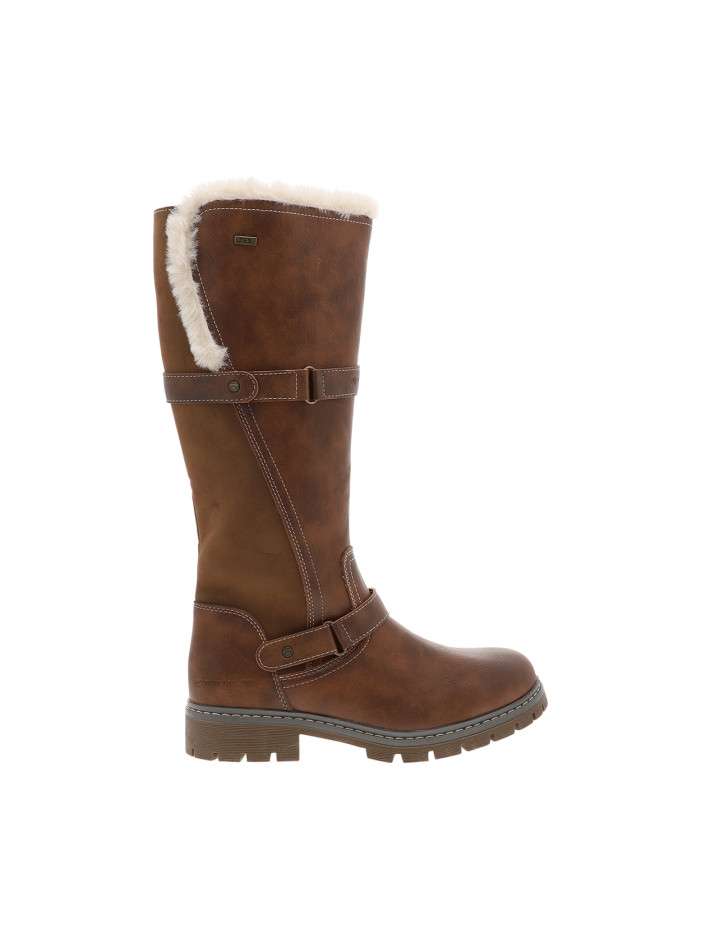 Bottes brunes à talon...