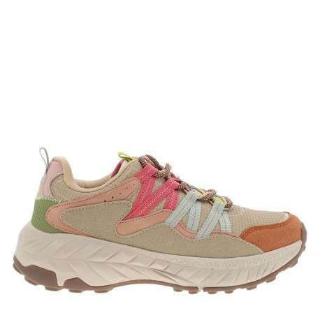Baskets running Dom multicolores à talon plat pourvues de lacets