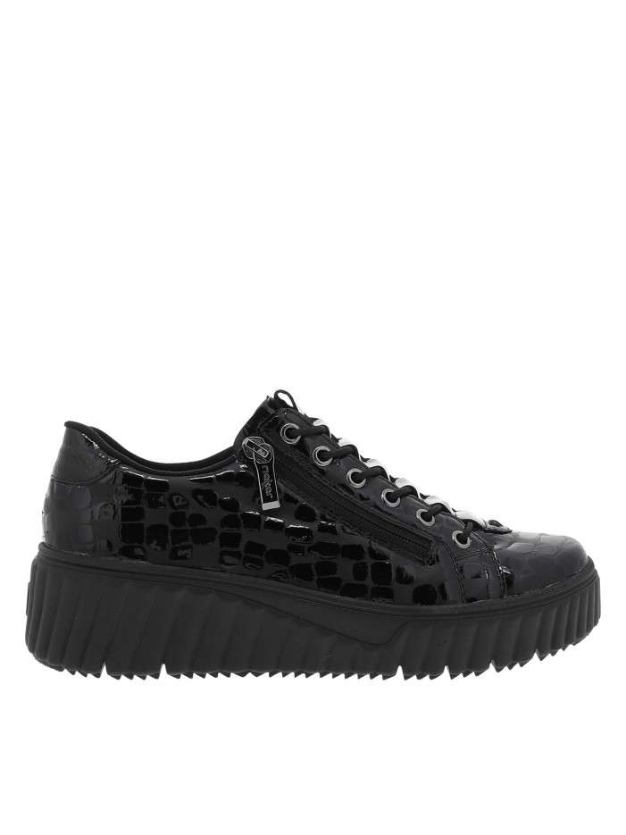 Sneakers noires à motif...
