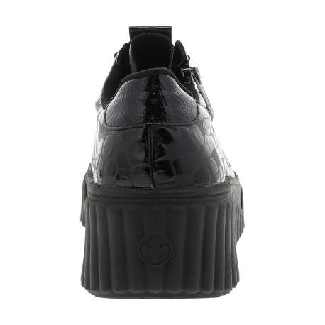 Sneakers noires à motif brillant pourvues d'une semelle en relief - Image 4