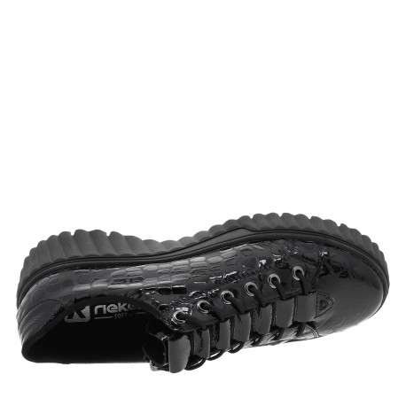 Sneakers noires à motif brillant pourvues d'une semelle en relief - Image 5