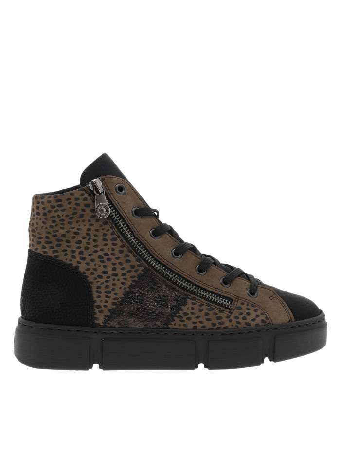 Bottines noires et marron à...