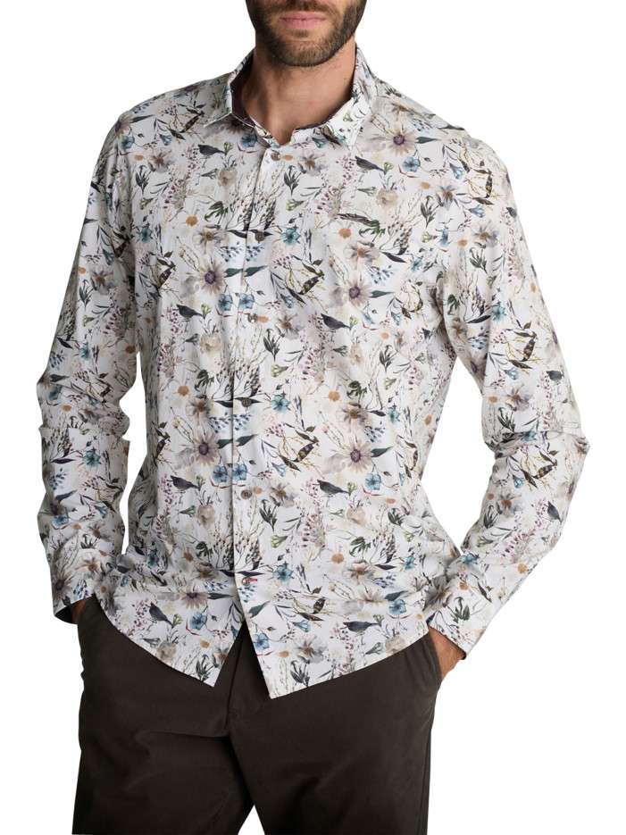 Chemise blanche à imprimé...