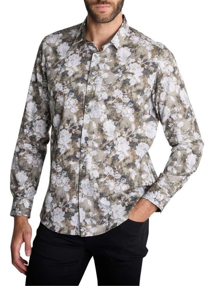 Chemise en coton blanc et...