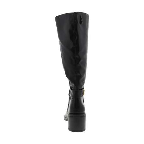 Bottes Pascaline noires à talon décroché moyen pourvues d'un zip latéral - Image 4