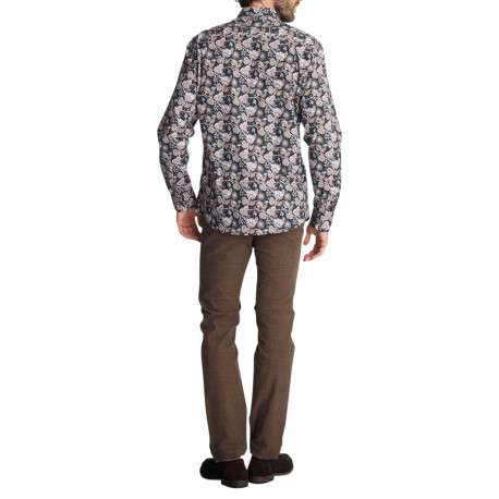 Chemise en coton multicolore à motifs floraux dotée d'une coupe droite - Image 2