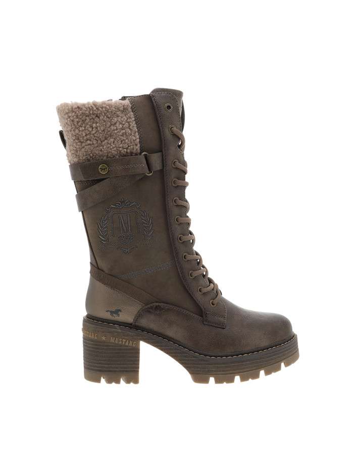 Bottes taupe à talon...