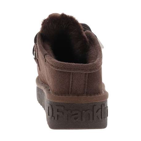 Boots 375 Nordic en cuir chocolat à talon compensé bas et talon ouvert - Image 4