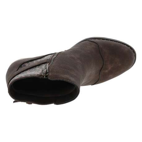 Bottines marron à talon décroché moyen pourvues d'un zip latéral - Image 5