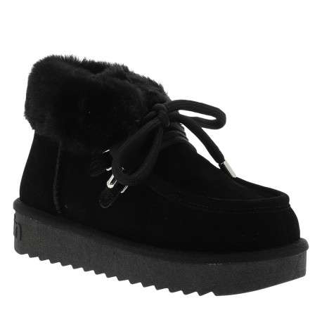 Boots montantes 375 Nordic en cuir nubuck noir à talon compensé bas - Image 2