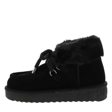 Boots montantes 375 Nordic en cuir nubuck noir à talon compensé bas - Image 3