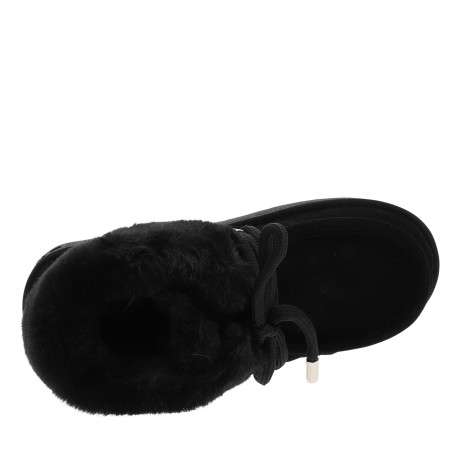 Boots montantes 375 Nordic en cuir nubuck noir à talon compensé bas - Image 5