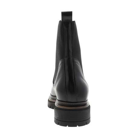 Boots en cuir noir avec contrefort renforcé et fermeture à soufflet élastiqué - Image 4
