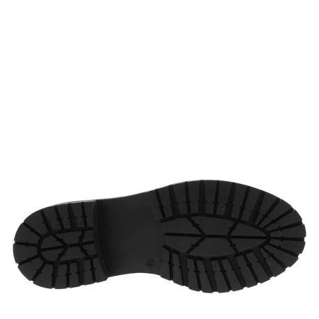 Boots en cuir noir avec contrefort renforcé et fermeture à soufflet élastiqué - Image 6