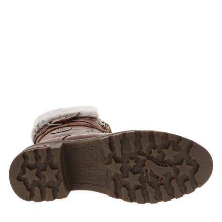 Bottes marron à talon décroché bas pourvues d'un grand zip latéral - Image 6