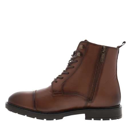 Bottines Hunters Land en cuir brunes à talon décroché bas pourvues de lacets - Image 3