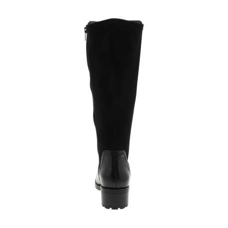 Bottes en cuir noires à talon décroché bas pourvues d'une fermeture zippée - Image 4