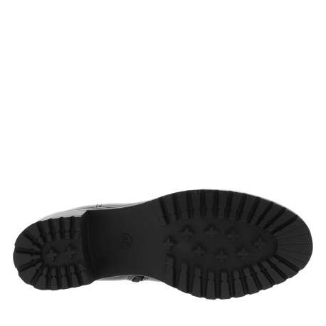 Boots en cuir noires à talon décroché bas pourvues d'une fermeture zippée - Image 6