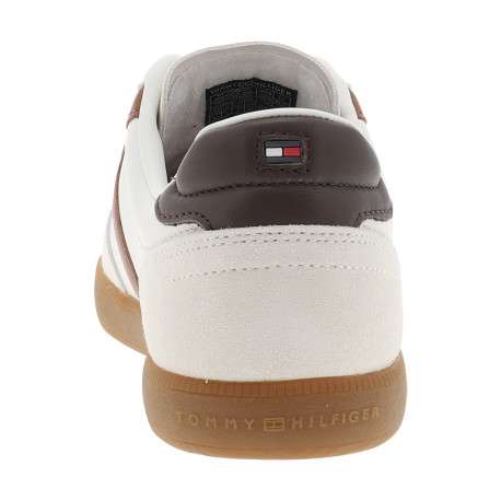 Tennis Tribeca en cuir blanc orné d'empiècements et dotées d'un talon plat - Image 4